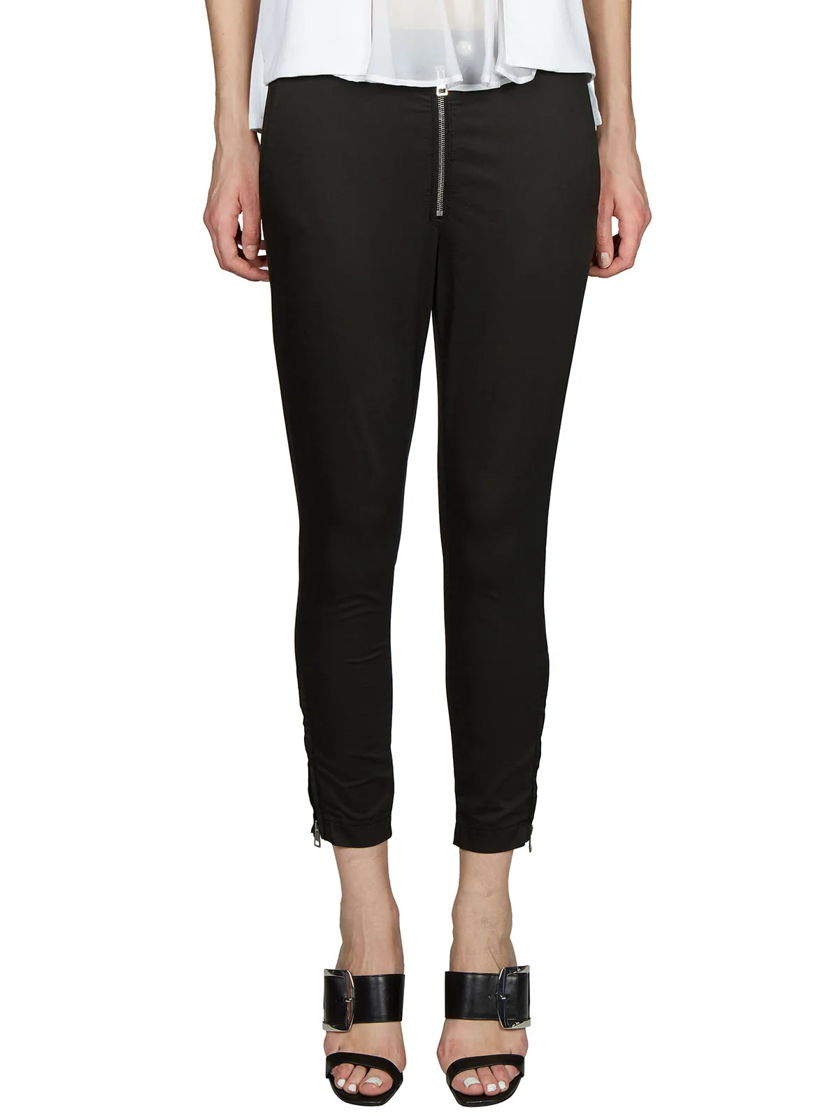 COTTON SATIN STRETCH TROUSERS sold by Lord & Taylor