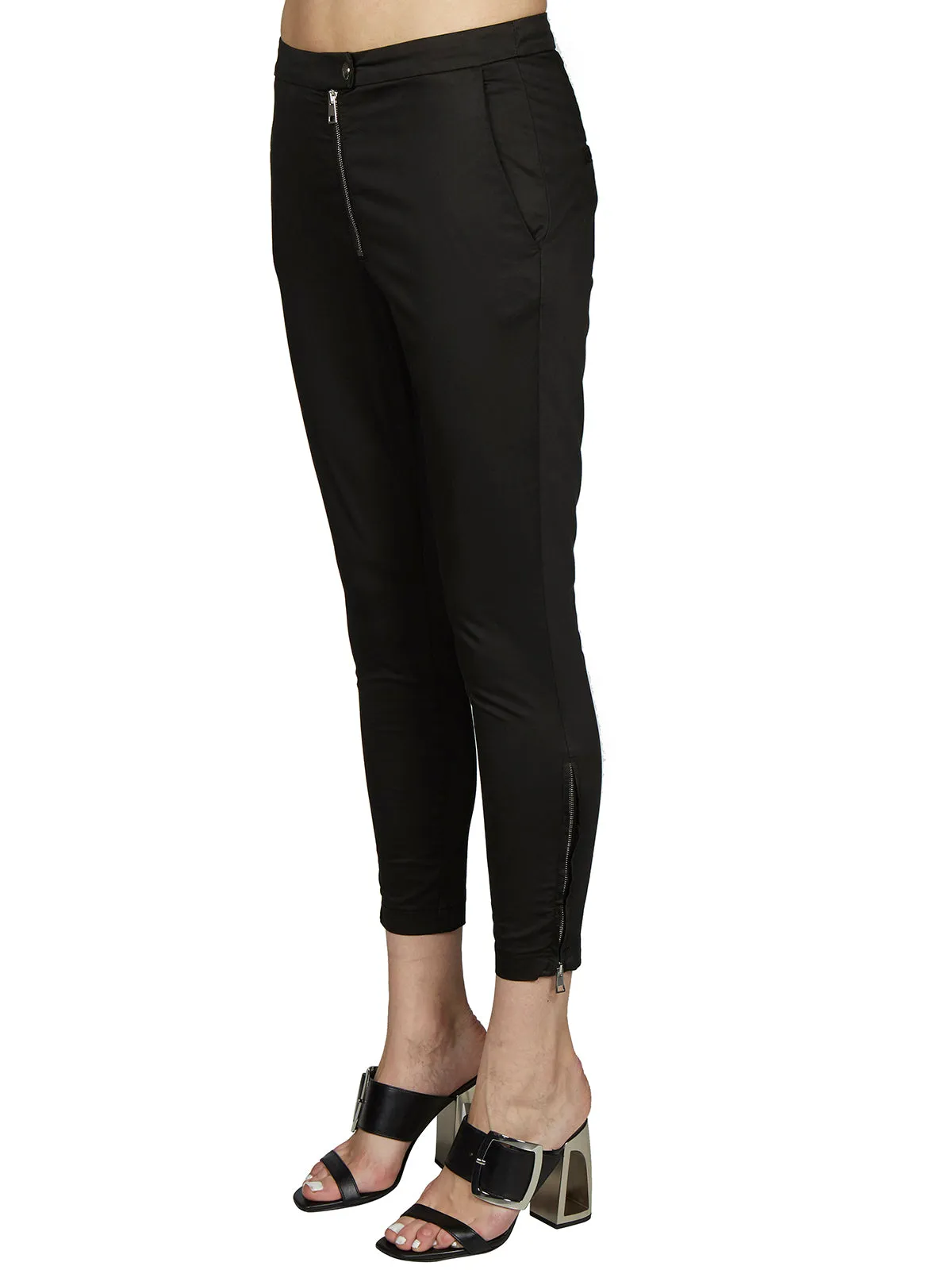 COTTON SATIN STRETCH TROUSERS sold by Lord & Taylor product image thumbnail 4