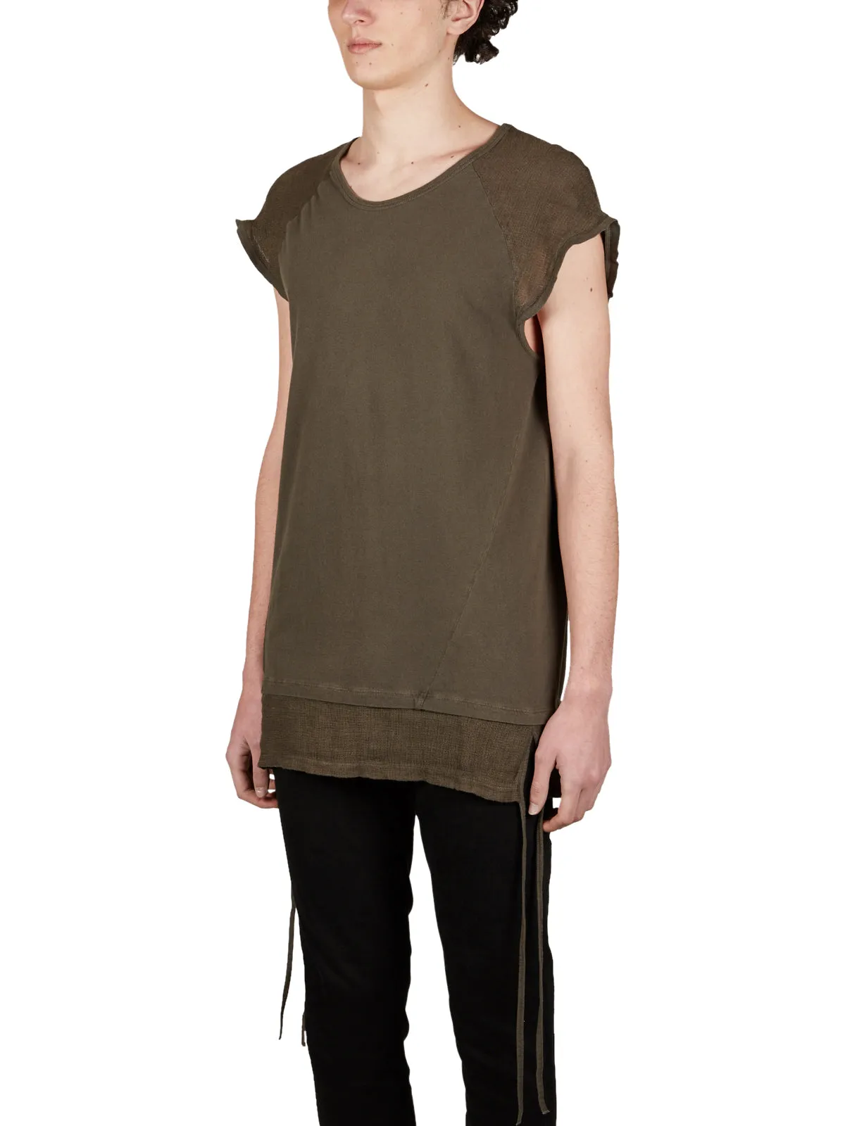 COTTON AND LINEN TANK TOP sold by Lord & Taylor product image thumbnail 3
