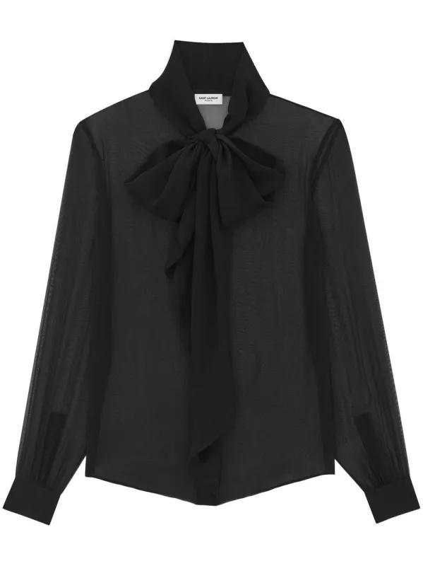 LAVALLIERE CREPE BLOUSE sold by Lord & Taylor