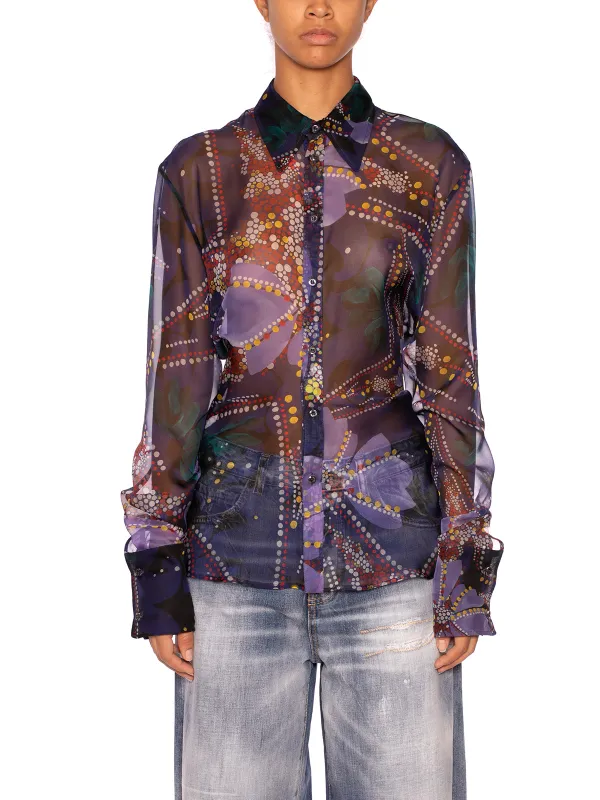 CHIFFON FLORAL PRINT SHIRT sold by Lord & Taylor