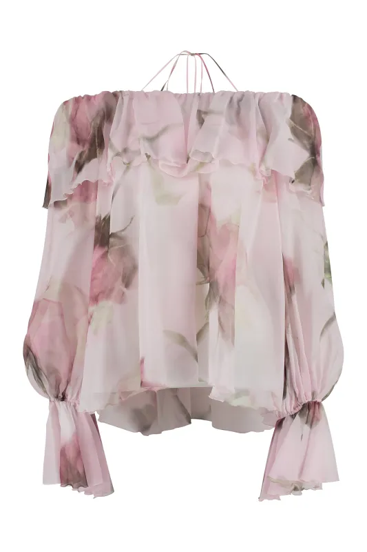 PRINTED SILK BLOUSE sold by Lord & Taylor