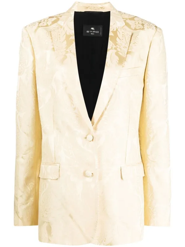 PATTERNED-JACQUARD SINGLE-BREASTED BLAZER sold by Lord & Taylor
