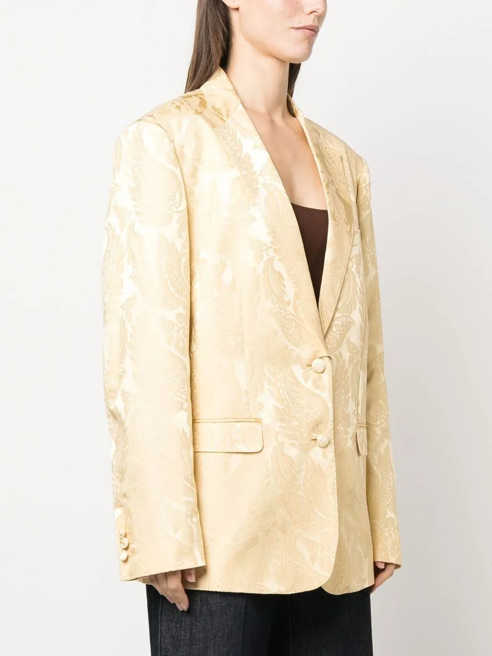 PATTERNED-JACQUARD SINGLE-BREASTED BLAZER sold by Lord & Taylor product image thumbnail 3