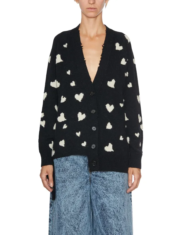 CARDIGAN IN LANA BUNCH OF HEARTS made by Marni