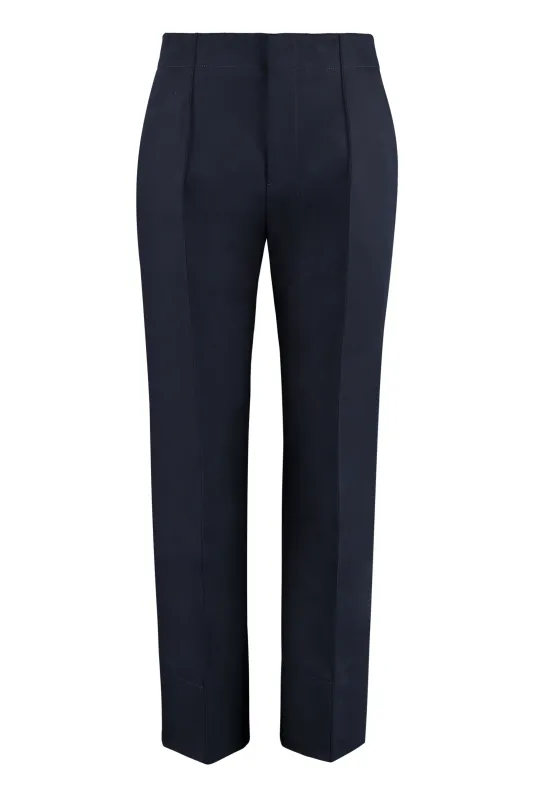 HIGH-RISE COTTON TROUSERS sold by Lord & Taylor