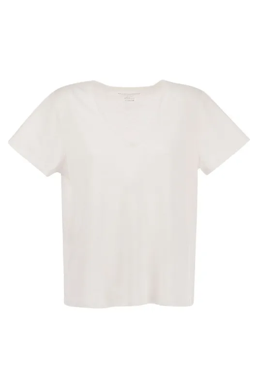 CREW-NECK T-SHIRT IN LINEN AND SHORT SLEEVE sold by Lord & Taylor