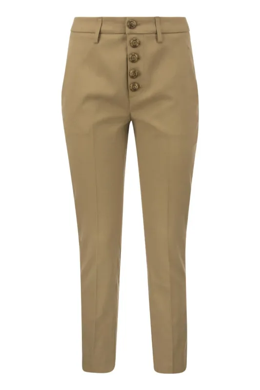 CARMEN - SLIM GABARDINE LYOCELL TROUSERS made by Dondup