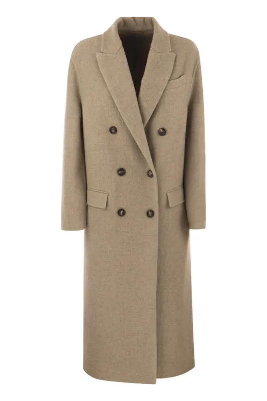 DOUBLE-BREASTED COAT IN CASHMERE CLOTH sold by Lord & Taylor