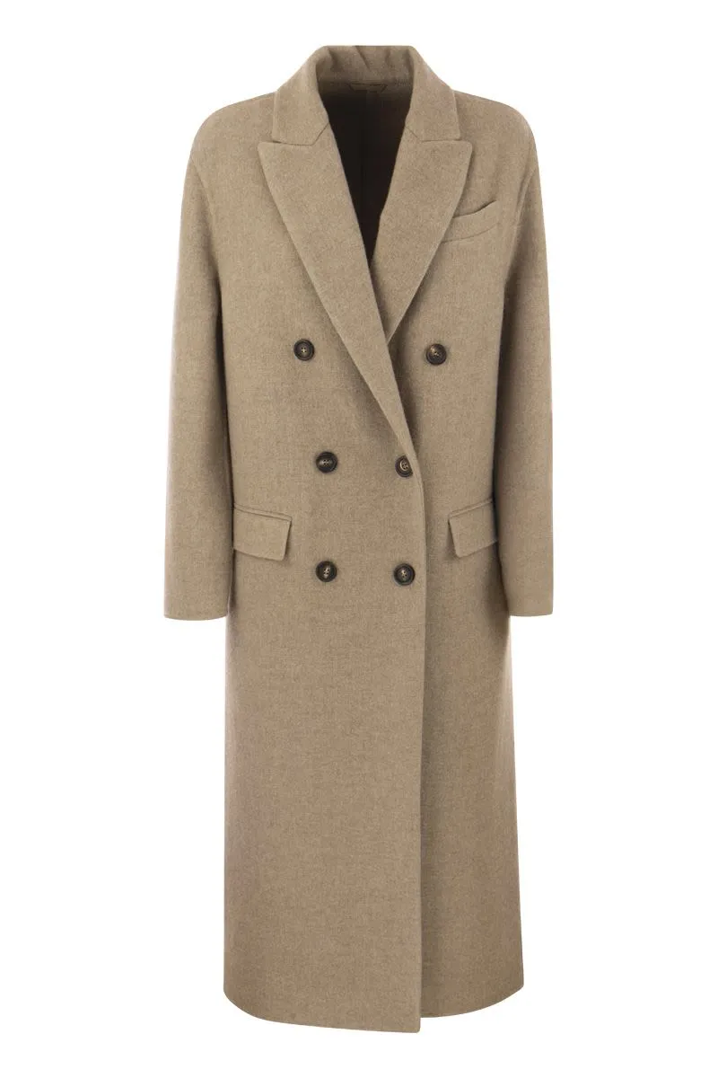 DOUBLE-BREASTED COAT IN CASHMERE CLOTH sold by Lord & Taylor