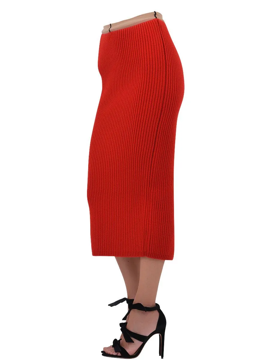 RIB-KNIT MIDI SKIRT sold by Lord & Taylor product image thumbnail 4