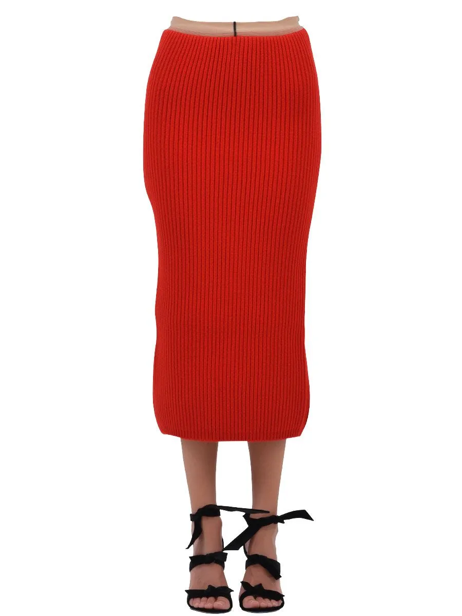 RIB-KNIT MIDI SKIRT sold by Lord & Taylor product image thumbnail 2