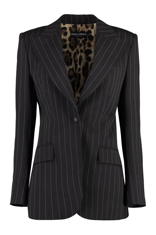WOOL PINSTRIPE BLAZER sold by Lord & Taylor