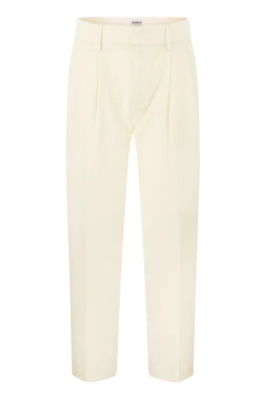 SHERYL - LOOSE FLANNEL TROUSERS sold by Lord & Taylor