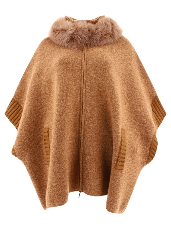 CAPE WITH FUR INSERTS sold by Lord & Taylor