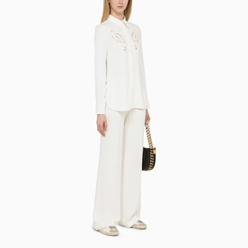 WIDE CREAM TROUSERS sold by Lord & Taylor product image thumbnail 2