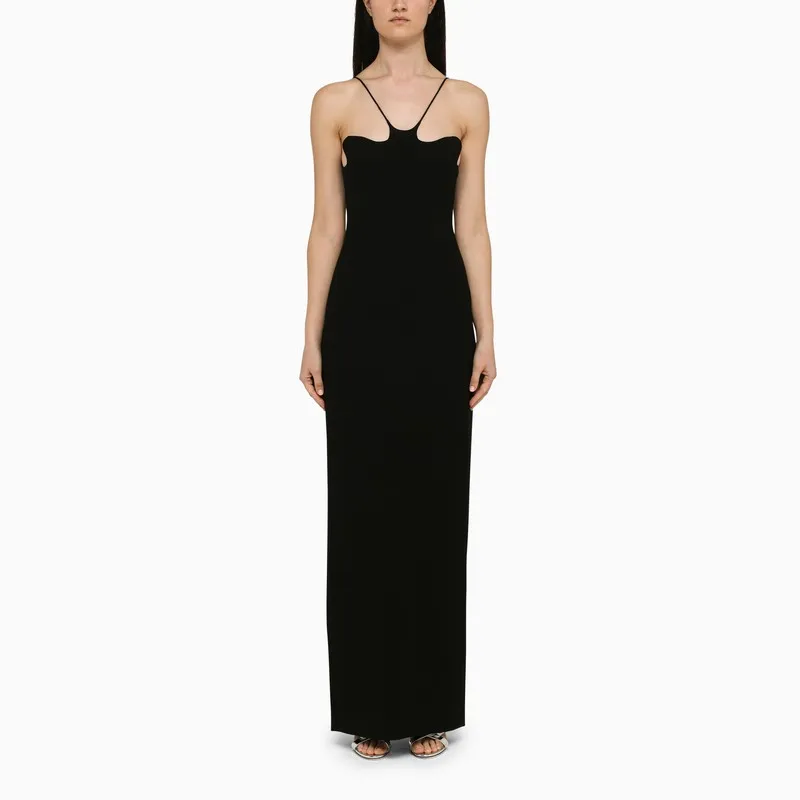 BLACK LONG DRESS WITH SLIT sold by Lord & Taylor