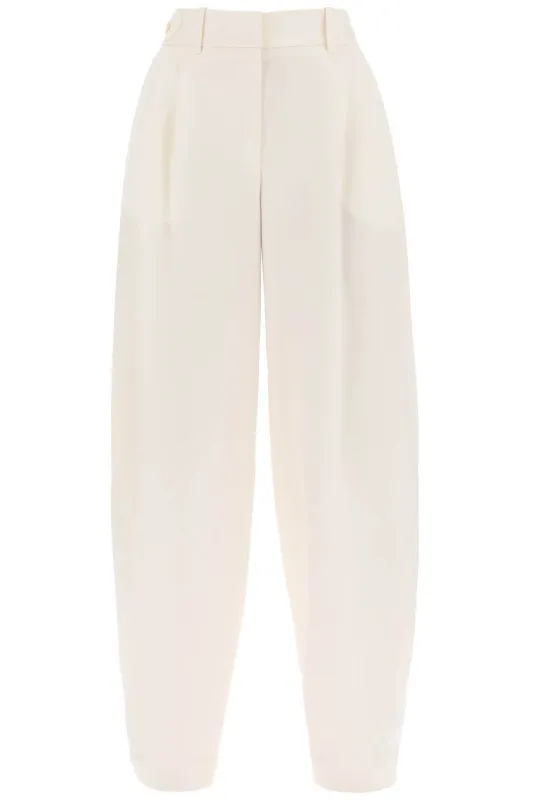 CREAM WOOL BAGGY TROUSERS sold by Lord & Taylor