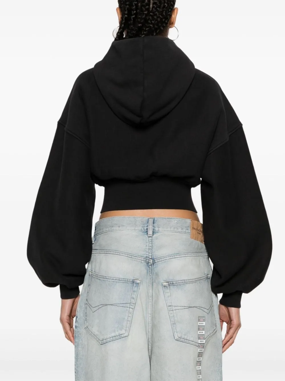 CROPPED ZIP UP COTTON HOODIE sold by Lord & Taylor product image thumbnail 4