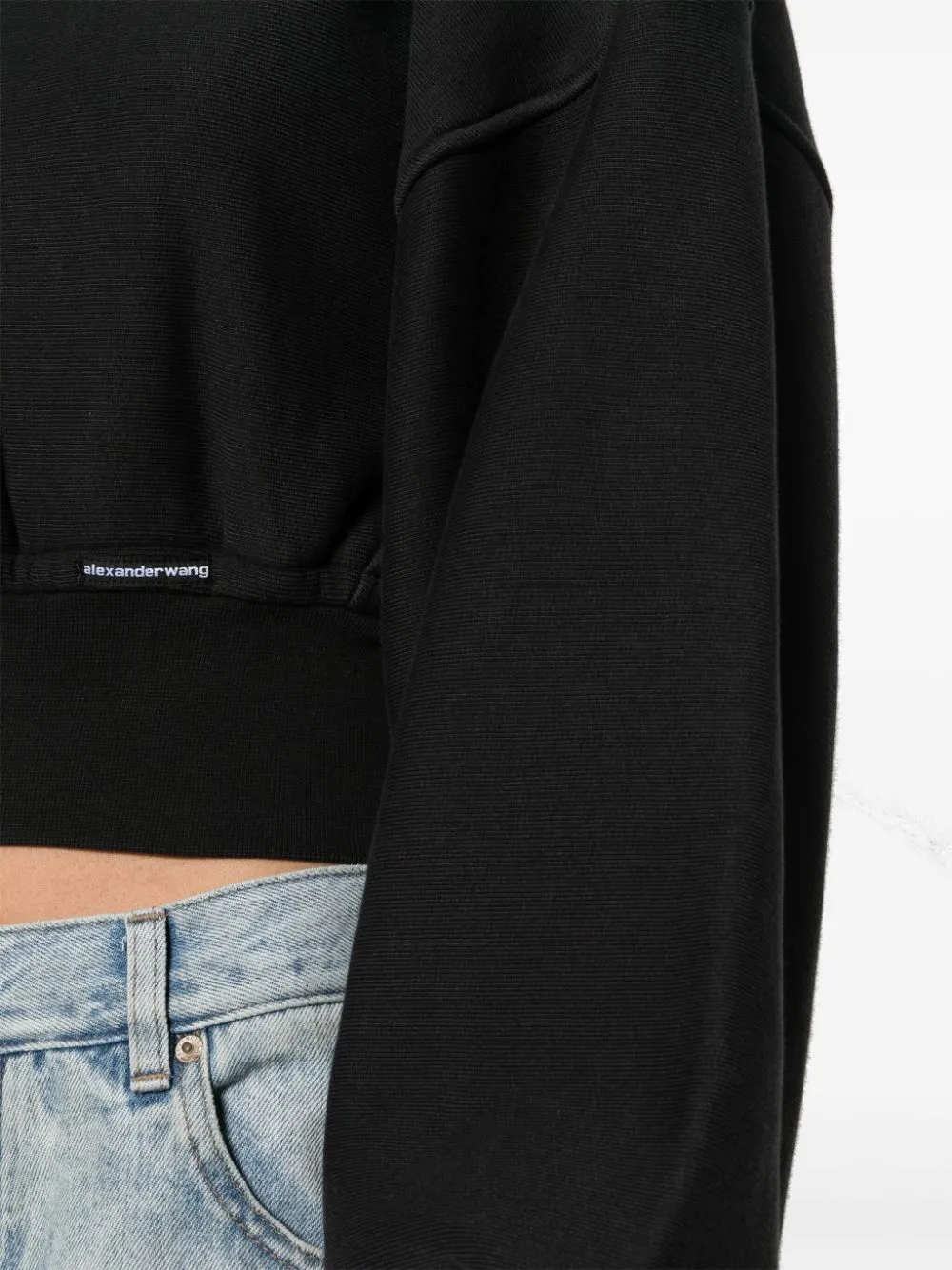 CROPPED ZIP UP COTTON HOODIE sold by Lord & Taylor product image thumbnail 5
