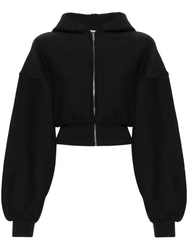 CROPPED ZIP UP COTTON HOODIE sold by Lord & Taylor