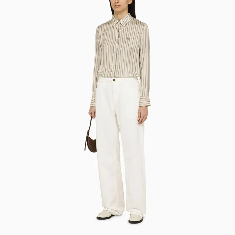 WHITE DENIM BAGGY JEANS sold by Lord & Taylor product image thumbnail 2