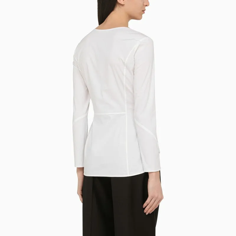 WHITE ORGANIC COTTON LEYIA BLOUSE sold by Lord & Taylor product image thumbnail 3