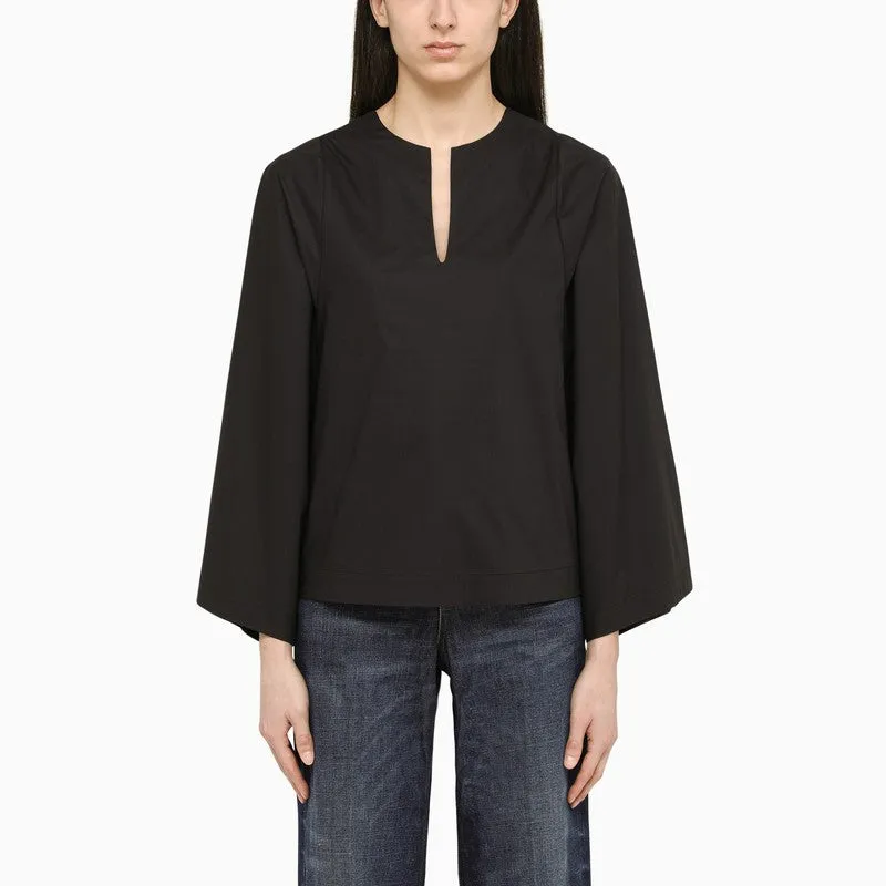 WIDE BLACK BLOUSE sold by Lord & Taylor