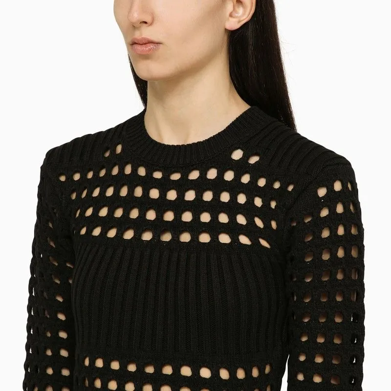 BLACK KNITTED MIDI DRESS sold by Lord & Taylor product image thumbnail 4