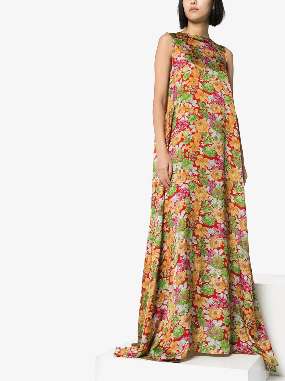 FLORAL PRINT MAXI DRESS sold by Lord & Taylor product image thumbnail 3