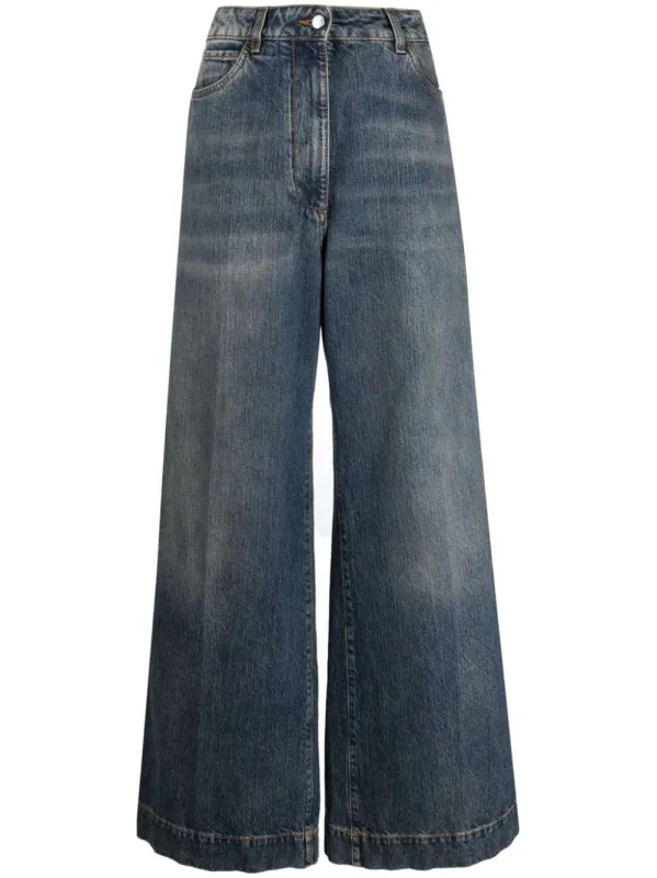 COTTON WIDE LEG JEANS sold by Lord & Taylor