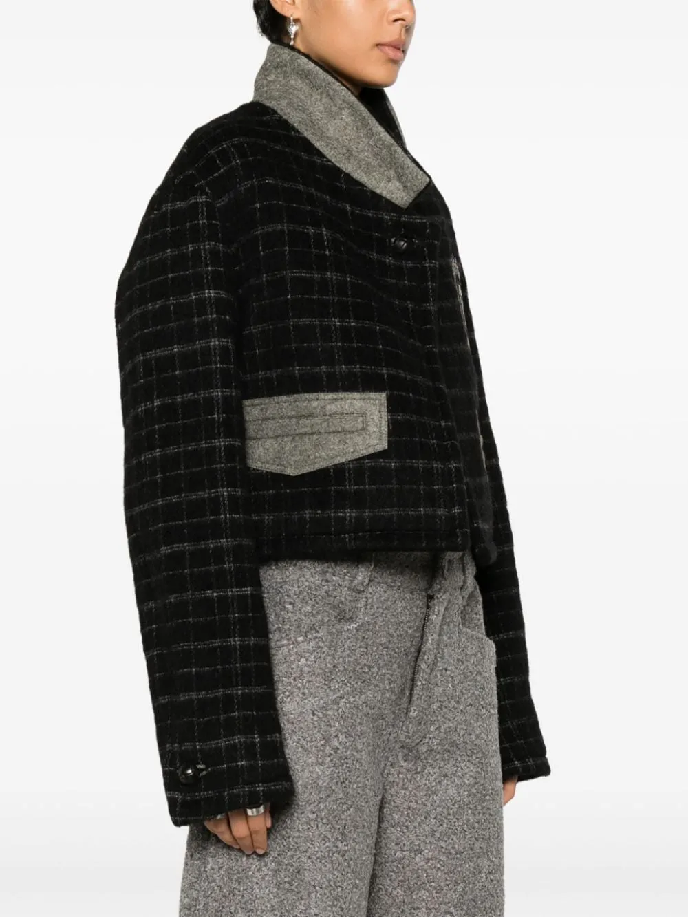 WOOL BLEND CROPPED JACKET sold by Lord & Taylor product image thumbnail 2