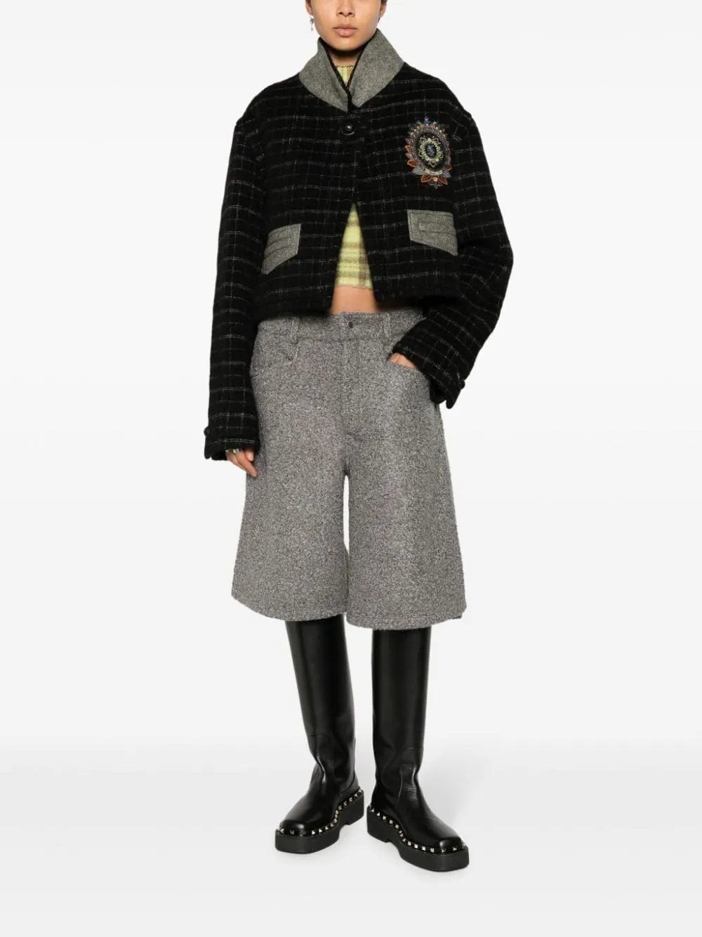 WOOL BLEND CROPPED JACKET sold by Lord & Taylor product image thumbnail 4