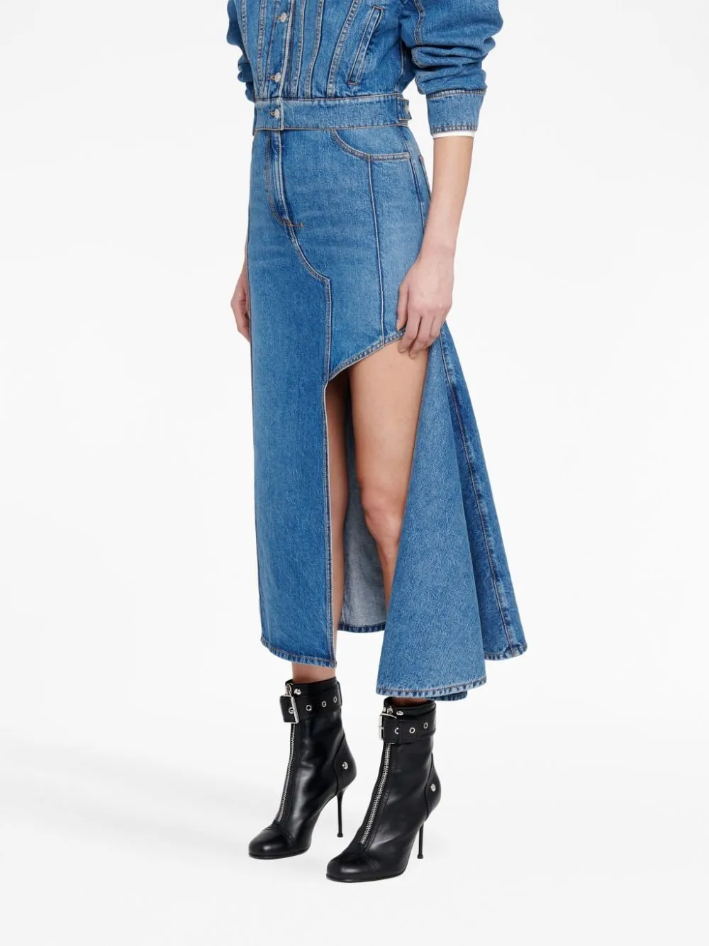 DENIM MIDI SKIRT sold by Lord & Taylor product image thumbnail 2