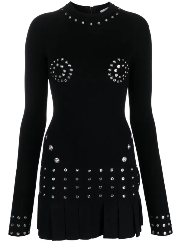 PLEATED VISCOSE MINI DRESS sold by Lord & Taylor