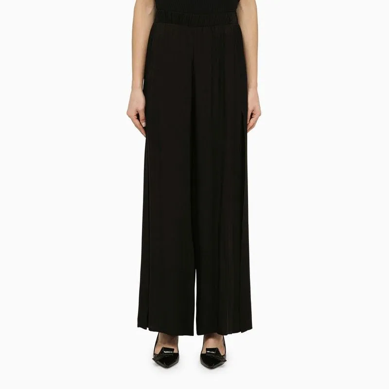 BLACK VISCOSE PALAZZO TROUSERS sold by Lord & Taylor