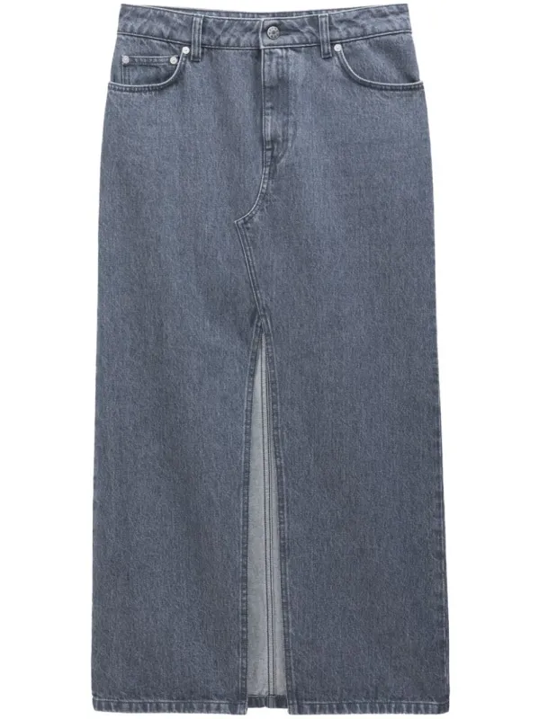 SLIT DENIM LONG SKIRT sold by Lord & Taylor