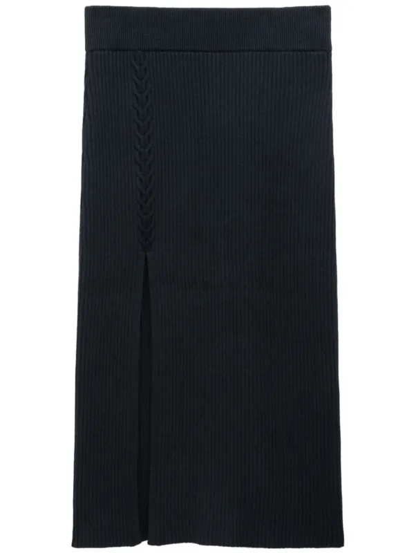CABLE KNIT ASYMMETRICAL SKIRT sold by Lord & Taylor