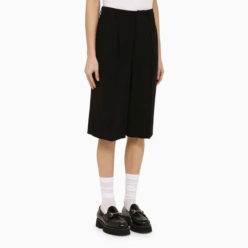 BLACK WOOL-BLEND BERMUDA SHORTS sold by Lord & Taylor product image thumbnail 3