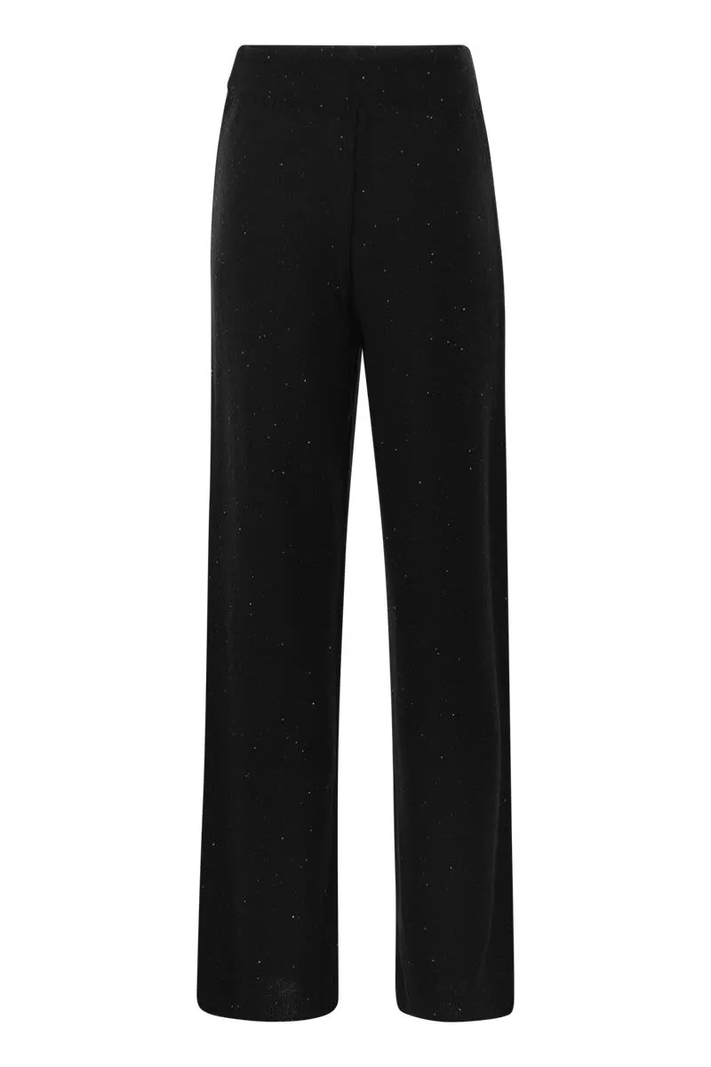 COTTON AND LINEN TROUSERS WITH MICRO SEQUINS sold by Lord & Taylor product image thumbnail 2