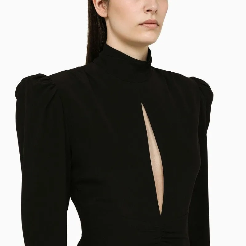 BLACK DRAPED SILK MINIDRESS sold by Lord & Taylor product image thumbnail 4