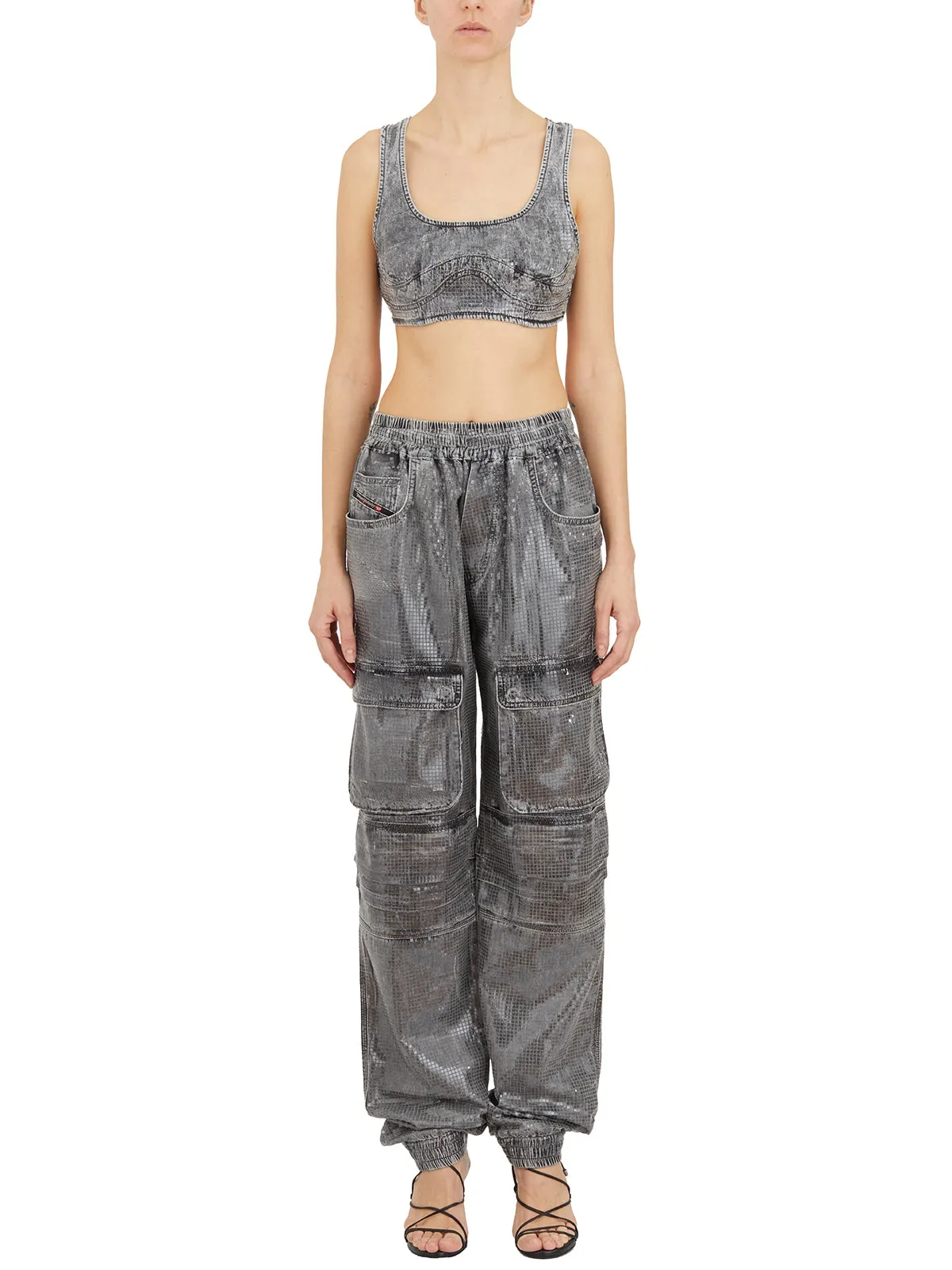 TOP IN DENIM CON MICRO PAILLETTES sold by Lord & Taylor product image thumbnail 2