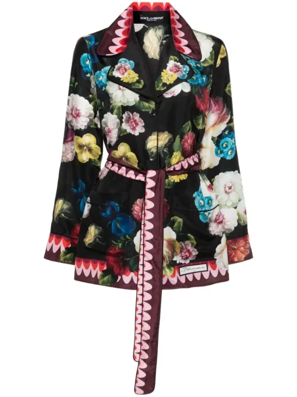 PRINTED SILK PAJAMA BLOUSE sold by Lord & Taylor