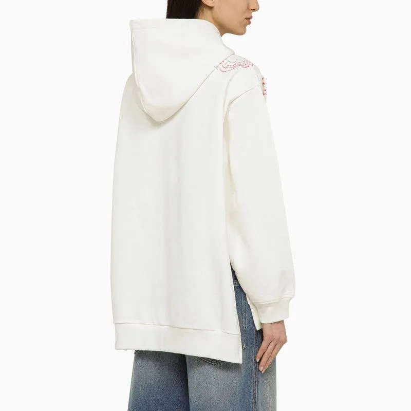 WHITE SWEATSHIRT WITH COTTON EMBROIDERY sold by Lord & Taylor product image thumbnail 3
