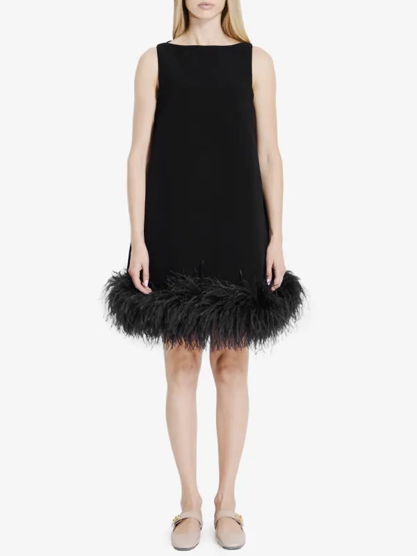 MINI DRESS WITH FEATHERS made by Valentino Garavani