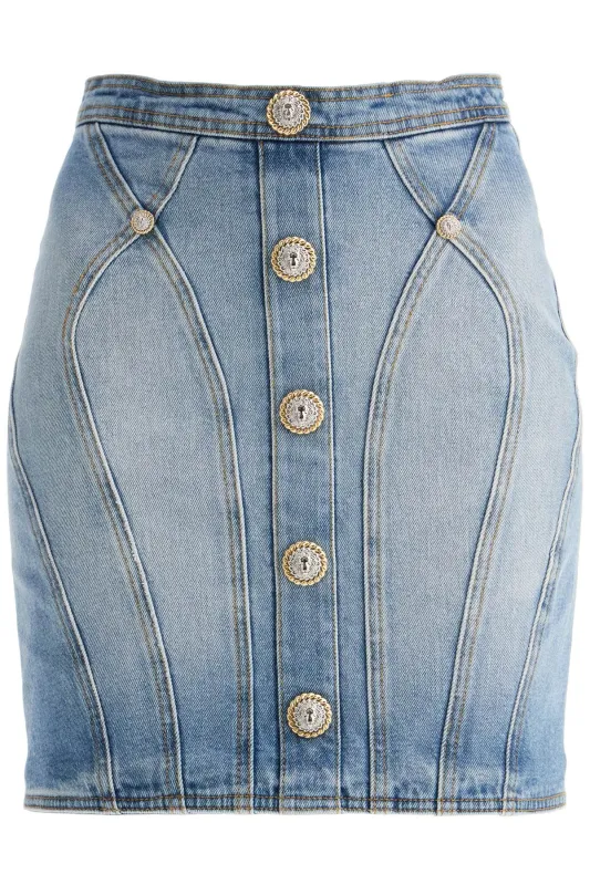 4 BTN DENIM SHORT SKIRT sold by Lord & Taylor