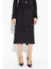 BLACK TWEED MIDI SKIRT sold by Lord & Taylor