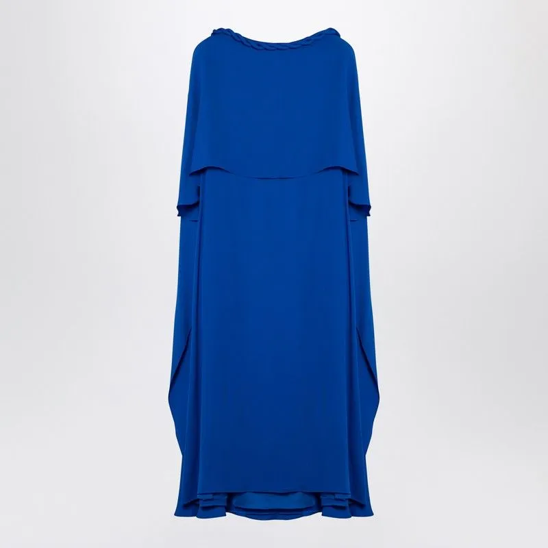 ELECTRIC BLUE SILK MIDI DRESS sold by Lord & Taylor