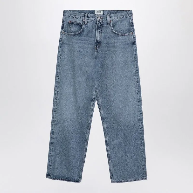 LIGHT BLUE BAGGY JEANS IN ORGANIC DENIM sold by Lord & Taylor