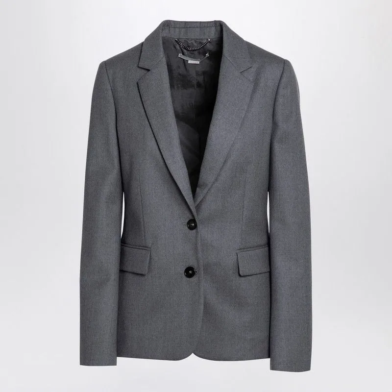GREY SINGLE-BREASTED JACKET IN WOOL sold by Lord & Taylor